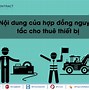 Mẫu Hợp Đồng Thuê Máy Móc Thiết Bị Thi Công